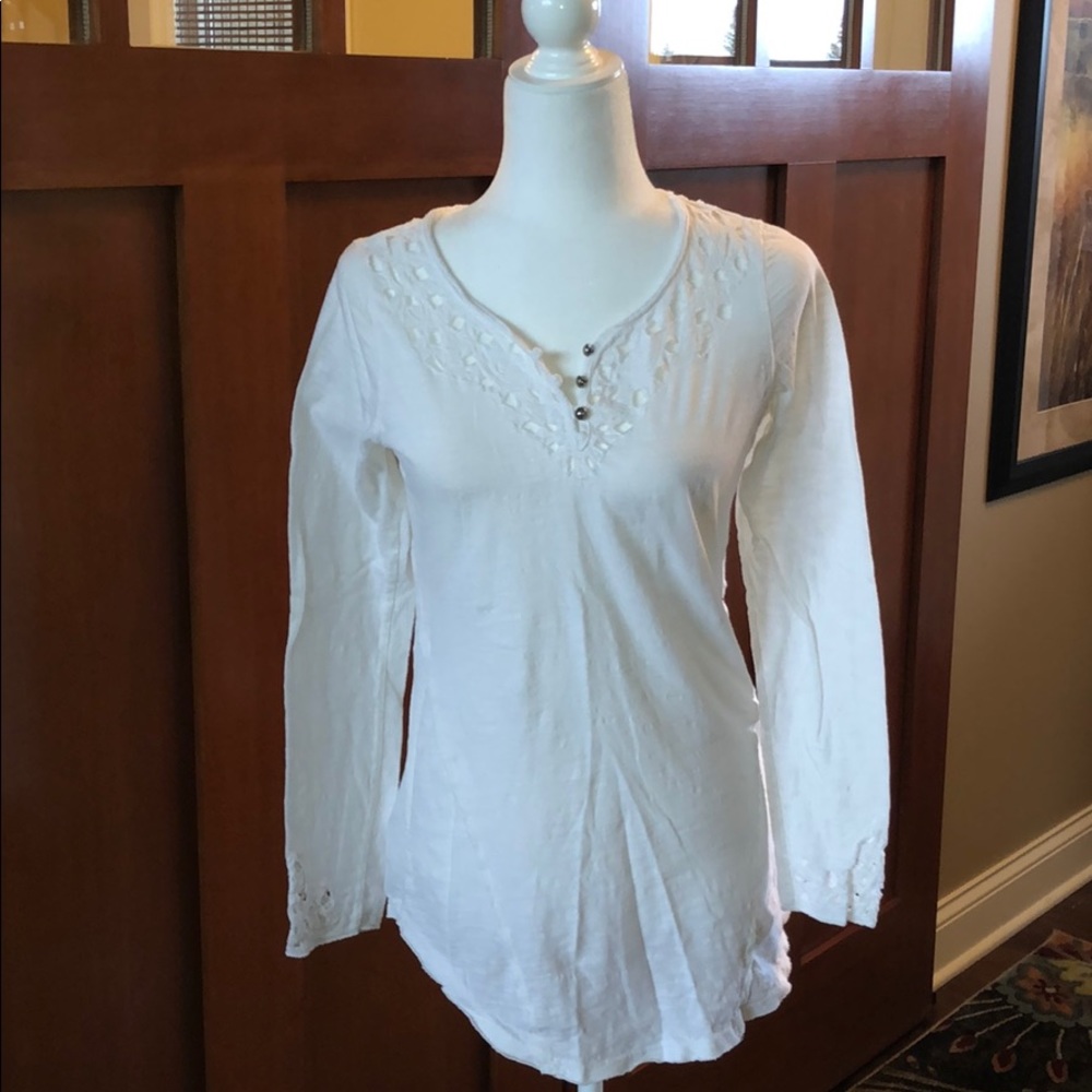 Free People cutout cotton Henley - never worn